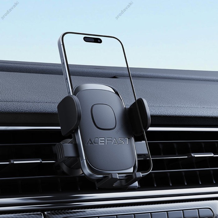 Автомобільний тримач ACEFAST D56 one key lock car holder for air vent Black
