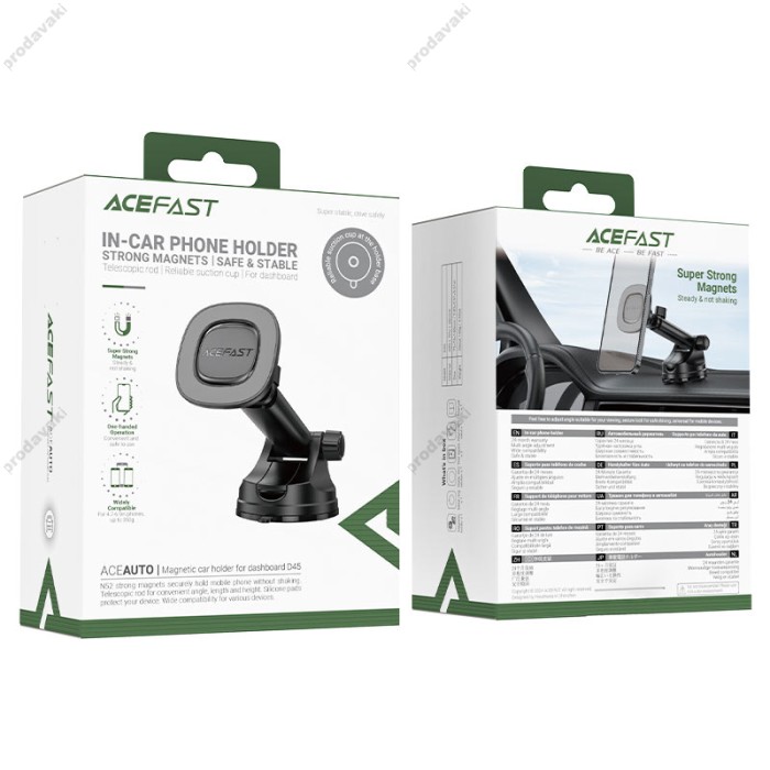 Автомобільний тримач ACEFAST D45 MagSafe car holder for dashboard Black