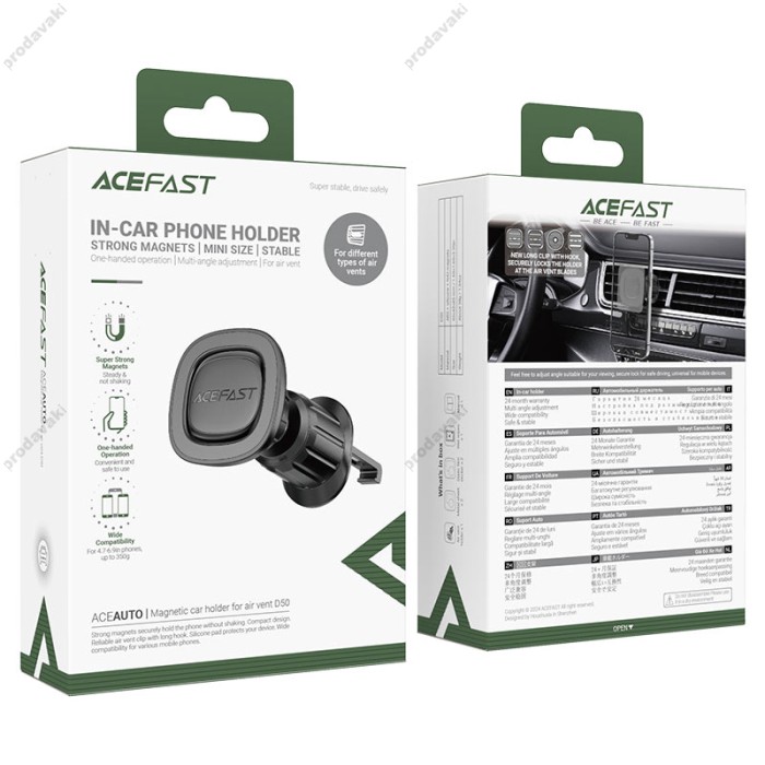 Автомобільний тримач ACEFAST D50 MagSafe car holder for air vent Black