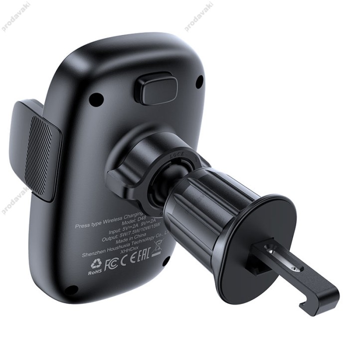 Автомобільний тримач ACEFAST D48 press type wireless charging car holder for air vent 15W Black