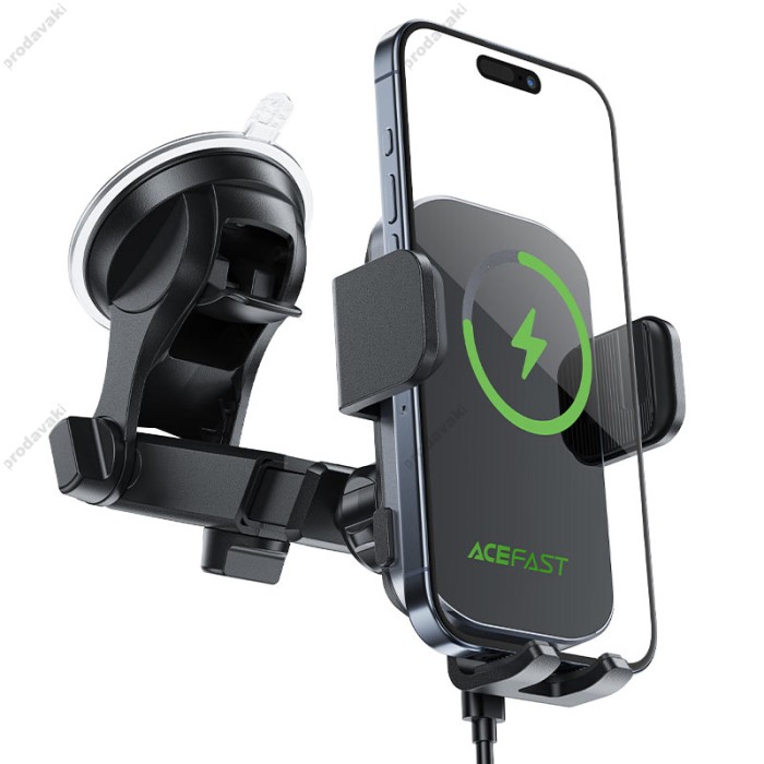 Автомобільний тримач ACEFAST D53 wireless charging car holder with electric clamp 15W Black