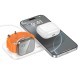 Беспровідний зарядний пристрій HOCO CW65 North 3-in-1 Wireless Fast Charger 15W White