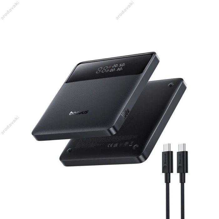 Повербанк портативний акумулятор Power bank Baseus H1 Fast Charging with Digital Display 20000 mAh 100W Black P10021604123-00