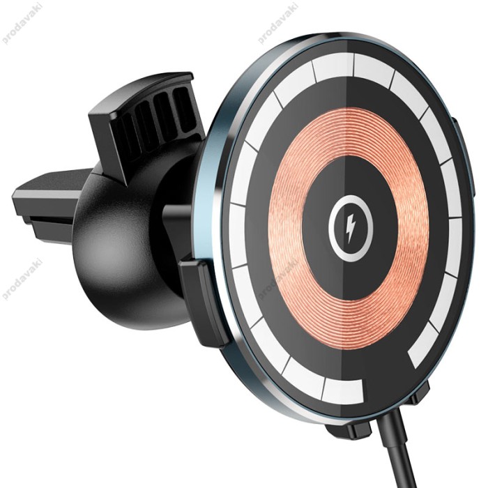 Автомобільний тримач із бездротовою зарядкою Hoco CW42 Discovery Edition multipurpose magnetic Black
