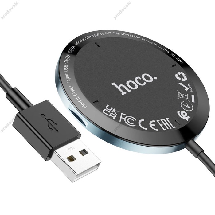 Автомобільний тримач із бездротовою зарядкою Hoco CW42 Discovery Edition multipurpose magnetic Black