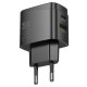 Мережевий зарядний пристрій HOCO CS61A Bright charger 30W Black