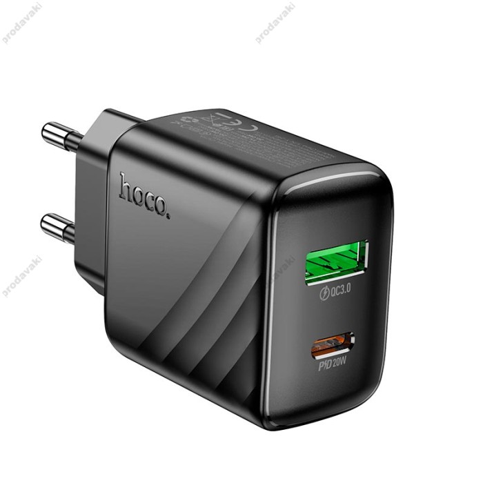 Мережевий зарядний пристрій HOCO CS25A Rico charger 20W Black
