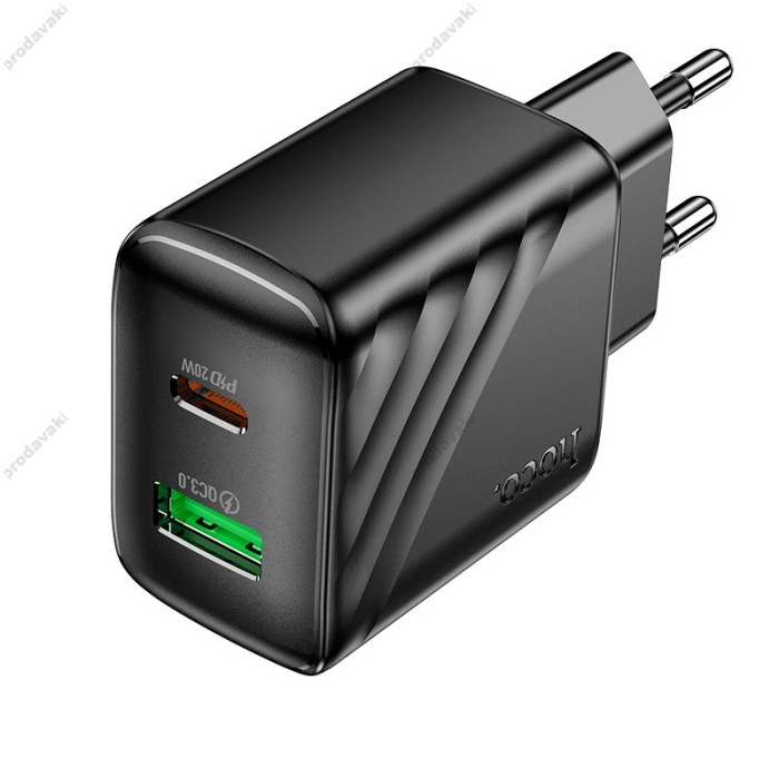Мережевий зарядний пристрій HOCO CS25A Rico charger 20W Black