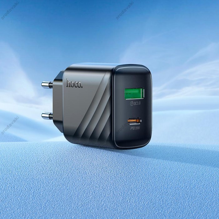 Мережевий зарядний пристрій HOCO CS25A Rico charger 20W Black