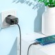 Мережевий зарядний пристрій HOCO CS23A Sunlight dual-port charger Type-C cable 30W Black