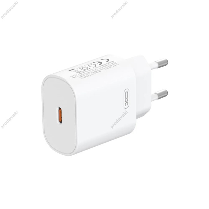 Мережевий зарядний пристрій XO CE25 fast charging charger 25W White