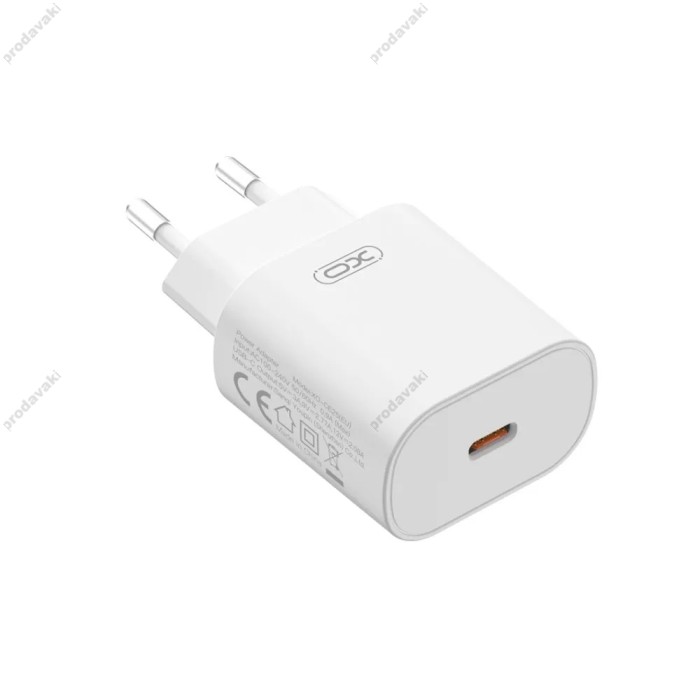Мережевий зарядний пристрій XO CE25 fast charging charger 25W White