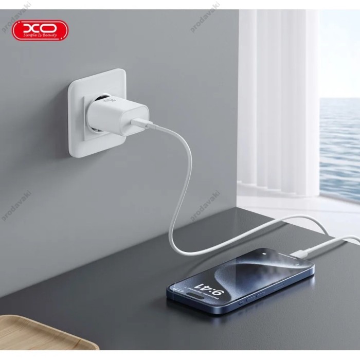 Мережевий зарядний пристрій XO CE25 fast charging charger 25W White