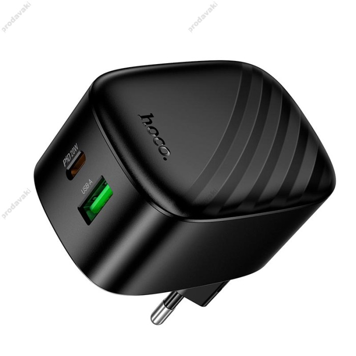 Мережевий зарядний пристрій HOCO CS101A folding charger 20W Black