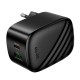 Мережевий зарядний пристрій HOCO CS101A folding charger 20W Black