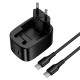 Мережевий зарядний пристрій HOCO CS101A folding charger Type-C cable 20W Black