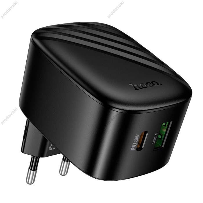 Мережевий зарядний пристрій HOCO CS101A folding charger 20W Black