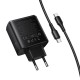 Мережевий зарядний пристрій HOCO C160A Upgrade PD charger Type-C cable 65W Black