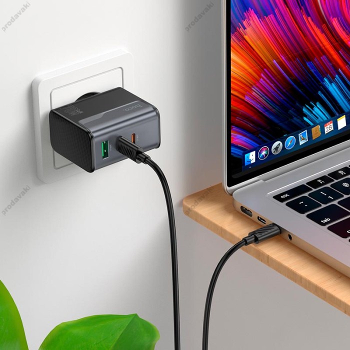 Мережевий зарядний пристрій HOCO CS75A Star Speed charger 70W Black