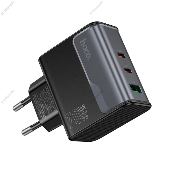 Мережевий зарядний пристрій HOCO CS75A Star Speed charger 70W Black