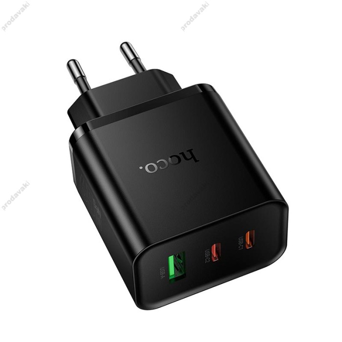 Мережевий зарядний пристрій HOCO N75 Grande charger Type-C cable 65W Black