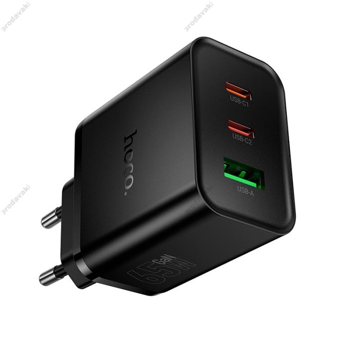 Мережевий зарядний пристрій HOCO N75 Grande charger 65W Black