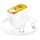 Мережевий зарядний пристрій Hoco CS42A Smart charger Lightning cable 30W White