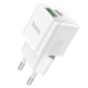 Мережевий зарядний пристрій HOCO N20 Prestige charger Lightning cable 20W White
