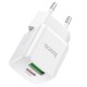 Мережевий зарядний пристрій HOCO N20 Prestige charger Lightning cable 20W White