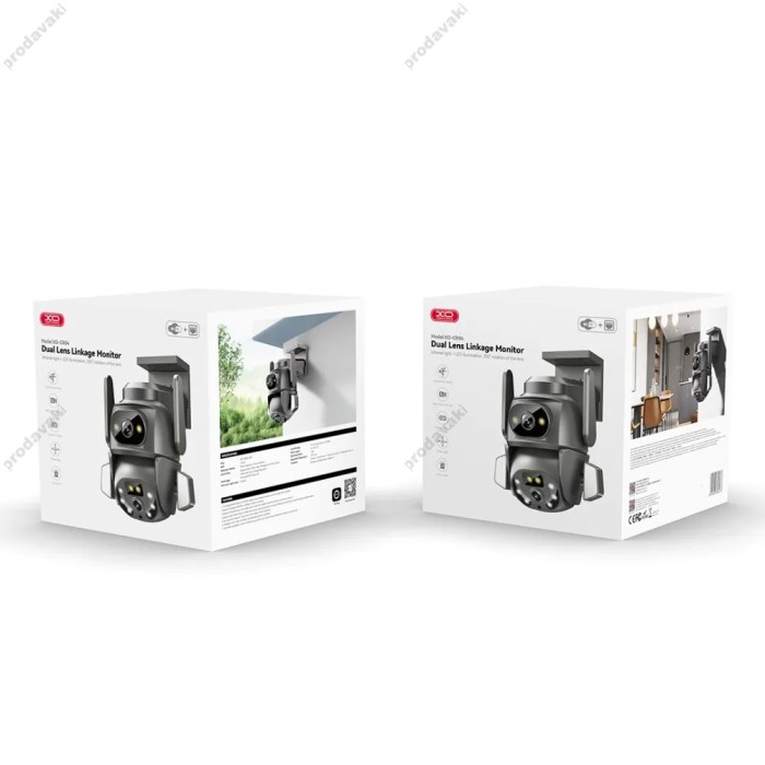 Камера відеоспостереження XO CR04 Robot Pixel Dual 400W Black