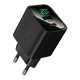Мережевий зарядний пристрій HOCO CS83A Excellent charger with digital display 20W Black