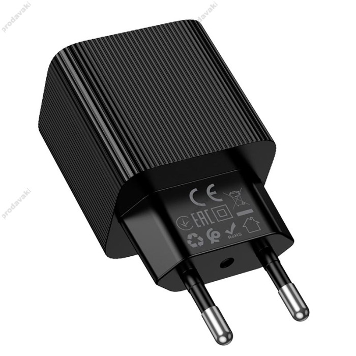 Мережевий зарядний пристрій HOCO CS83A Excellent charger with digital display 20W Black