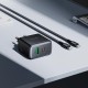Мережевий зарядний пристрій HOCO C158A Upgrade charger Type-C cable 45W Black