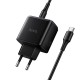 Мережевий зарядний пристрій HOCO C158A Upgrade charger Type-C cable 45W Black