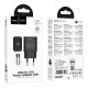 Мережевий зарядний пристрій HOCO N76 Star single port Type-c Cable 25W Black