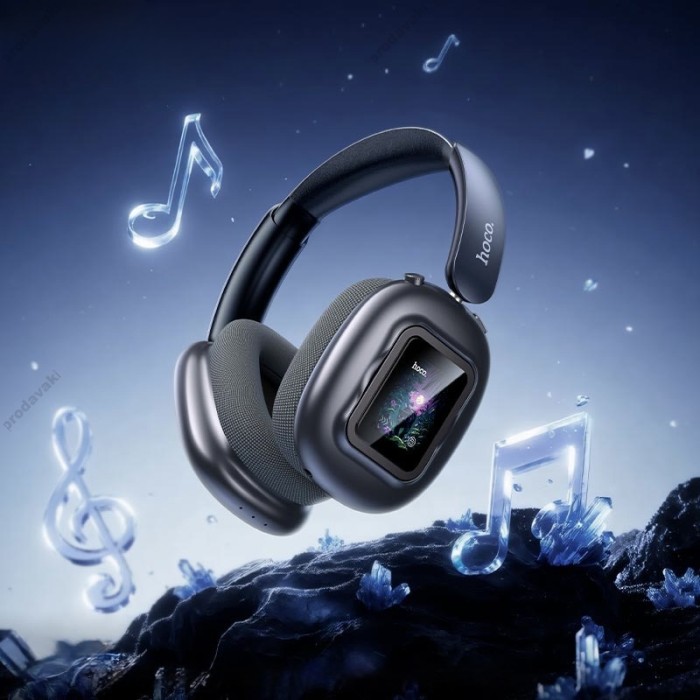 Бездротові Bluetooth навушники Hoco ESD23 Lasting ANC headphones with display BT 6.0 Black