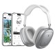 Бездротові Bluetooth навушники Hoco W68 Calma ANC noise-canceling headphones BT 6.0 Silver