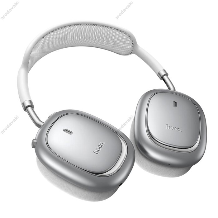 Бездротові Bluetooth навушники Hoco W68 Calma ANC noise-canceling headphones BT 6.0 Silver