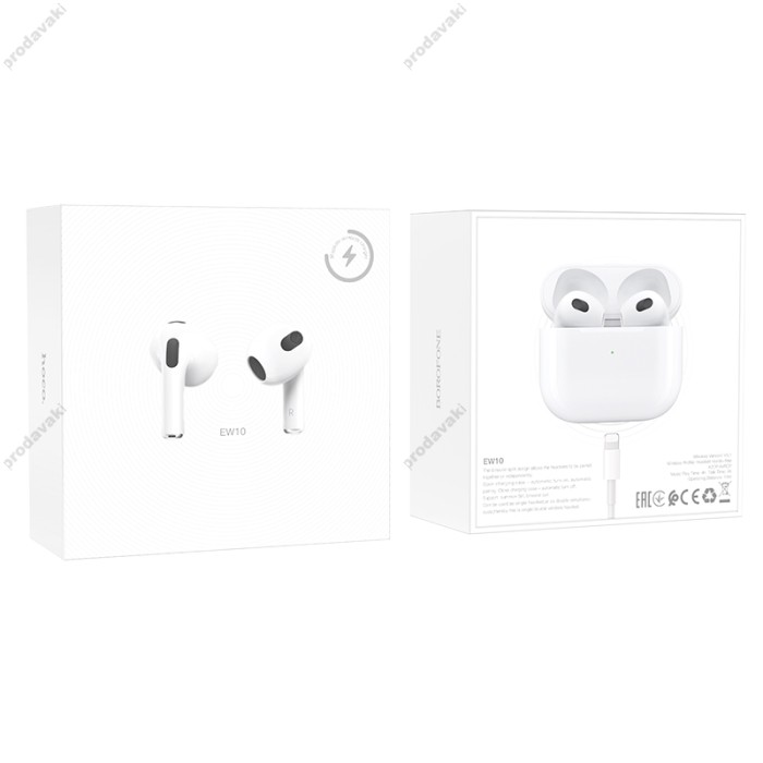 Бездротові Bluetooth навушники HOCO EW10 True wireless stereo headset BT 5.1 White