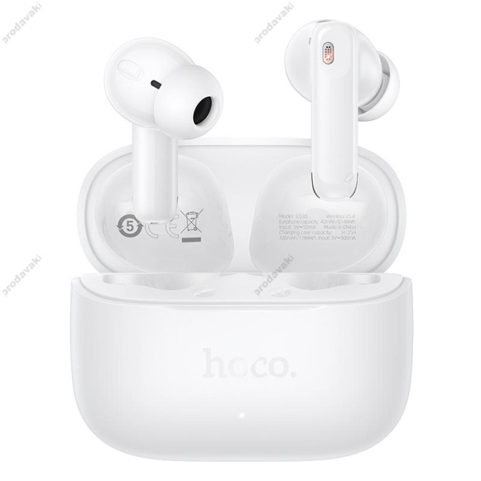 Бездротові Bluetooth навушники HOCO EQ30 Eufonia true wireless headset BT 6.0 White