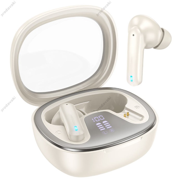 Бездротові Bluetooth навушники HOCO EQ6 Shadow true wireless headset BT 5.3 White
