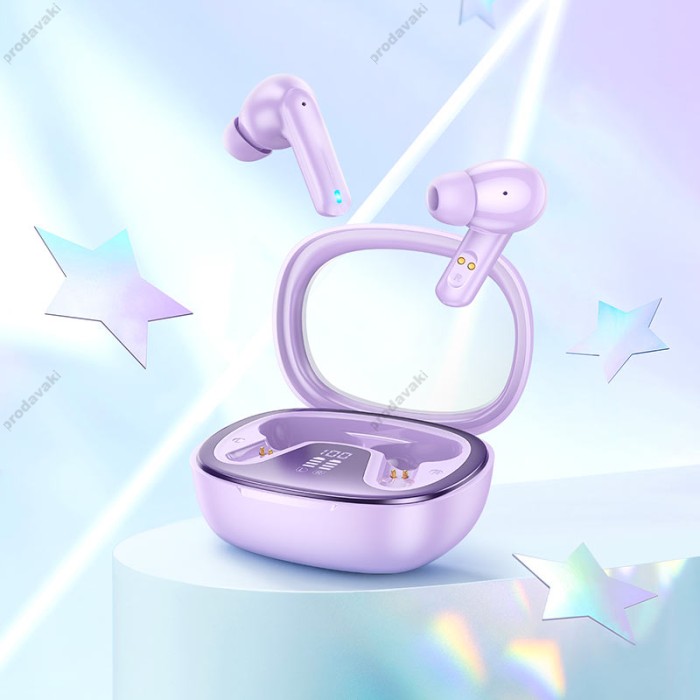Бездротові Bluetooth навушники HOCO EQ6 Shadow true wireless headset BT 5.3 Purple
