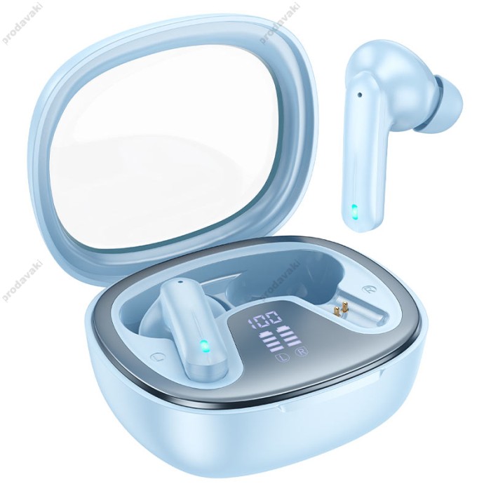 Бездротові Bluetooth навушники HOCO EQ6 Shadow true wireless headset BT 5.3 Blue