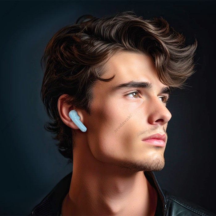 Бездротові Bluetooth навушники HOCO EQ6 Shadow true wireless headset BT 5.3 Blue