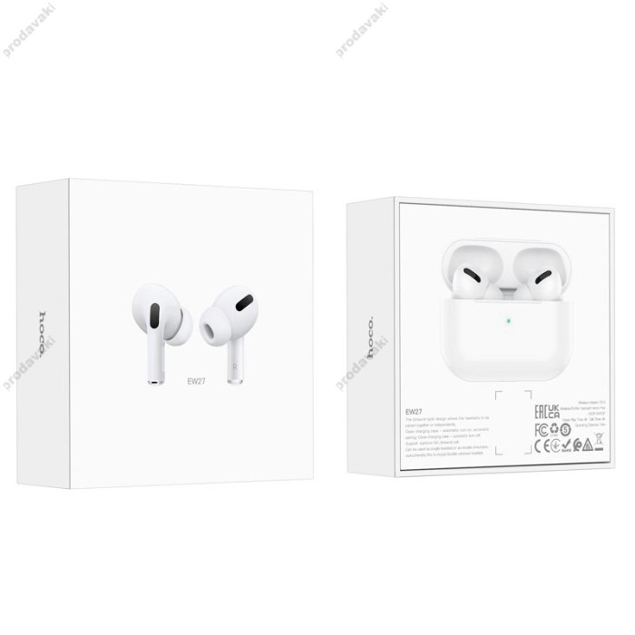 Бездротові Bluetooth навушники Hoco EW27 True ws stereo headset BT 5.3 White