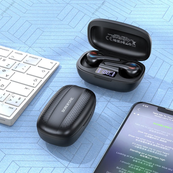 Бездротові Bluetooth навушники Borofone BW11 Graceful sound TWS BT 5.1 Black