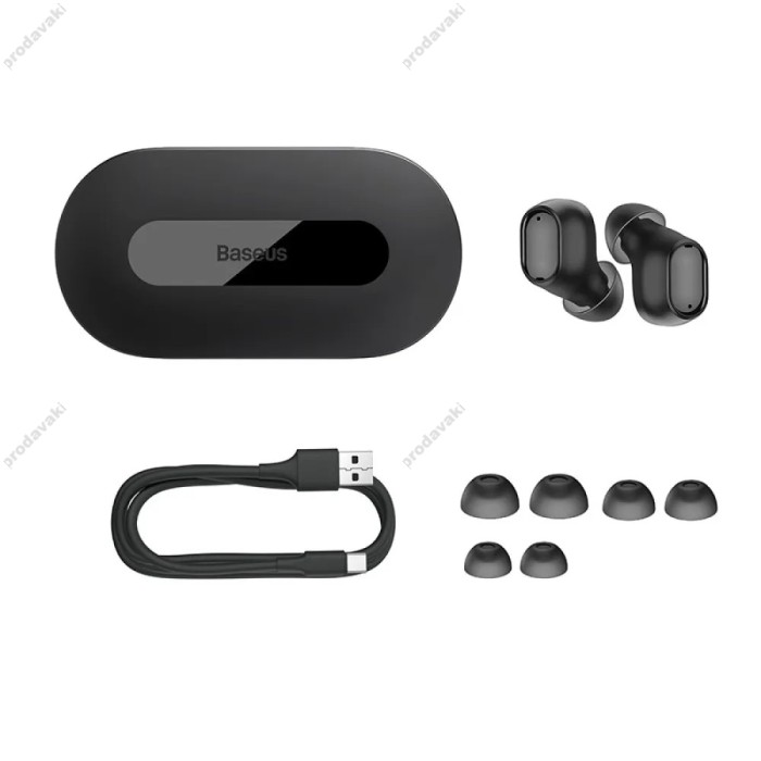 Бездротові Bluetooth навушники  Baseus Bowie EZ10 True Wireless Earphones BT 5.3 Black A00054300116-Z1