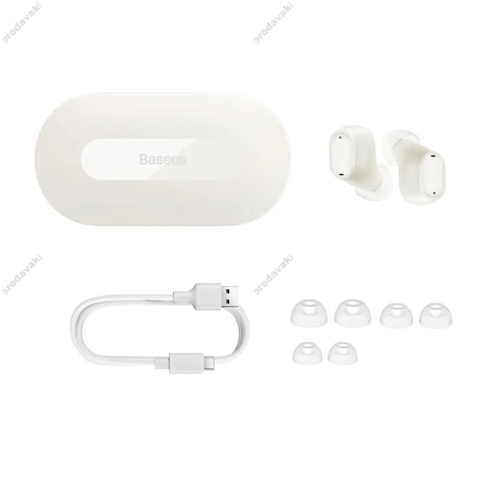 Бездротові Bluetooth навушники Baseus Bowie EZ10 True Wireless Earphones BT 5.3 White A00054300226-Z1
