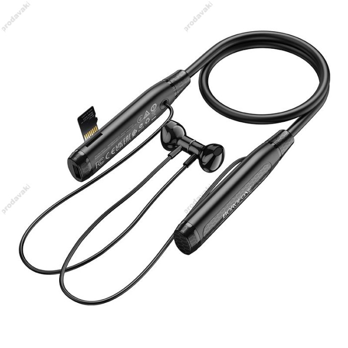 Бездротові Bluetooth навушники BOROFONE BE61 Traveller neckband BT 5.3 Black