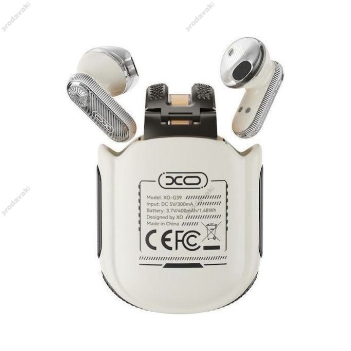 Бездротові Bluetooth навушники XO G39 Metal Remote Control TWS Headset BT 5.4 White